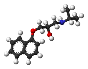 Propranolol-3D-balls by Benjah-bmm27 in wikipedia Free Domain