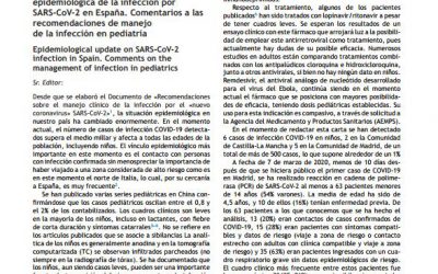 Actualización de la situación epidemiológica de la infección por SARS-CoV-2 en España